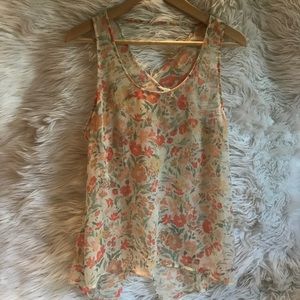 Jack by B.B. Dakota Floral Tank Top Medium
